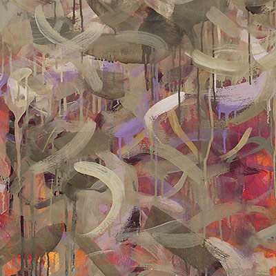 Burning, Painting by Mia Scheffey